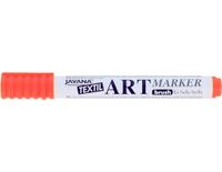 Kreul 90603 – Javana artmarker, briljante stofverfstift voor lichte stoffen met universeel inzetbare penseelpunt, circa 1-3 mm, pastelrood