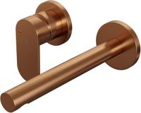 Brauer Copper Edition Robinet de lavabo encastrable avec bec droit et rosaces Modèle C2 Cuivre brossé PVD