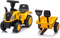 Bandits & Angels Loopauto CAT Tractor met Aanhanger Geel