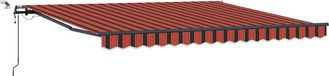 vidaXL Elektrisch zonnescherm met LED en sensor 4 x 3,5 m Oranje