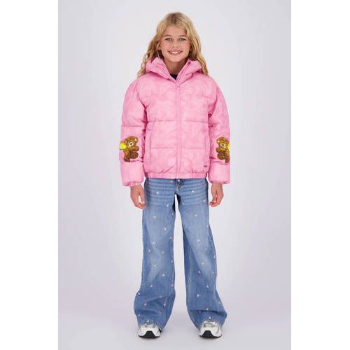 Vingino gewatteerde winterjas met print - roze