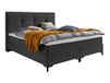 Atlantic Home Collection ROMY boxspringbed met klassiek hoofdeinde, pocketveringmatras, hardheid 3, inclusief topper, antraciet, 160 x 200 cm