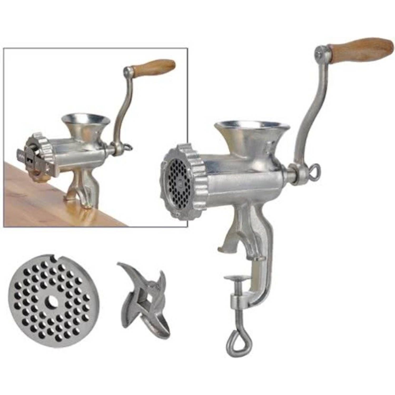 Haushalt 12237 - Gehaktmolen - vleeswolf - RVS - 1.8 kg - maat 8
