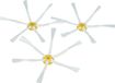 vhbw 3x brosse latérale compatible avec iRobot Roomba 605, 611, 618, 610, 612, 616, 614, 615 robot aspirateur - jeu de brosses de nettoyage, blanc / jaune, 6 bras