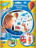 Totum Auto raamstickers verkeer - reizen thema 55 stuks - in de auto op reis - voor kinderen autoraam plakstickers
