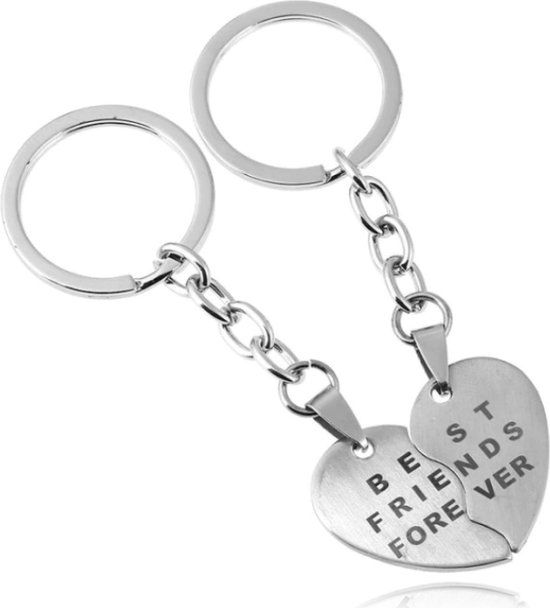 LGT JWLS Lookinggoodtoday Vriendschap Sleutelhanger Zilverkleurig Best Friend Forever