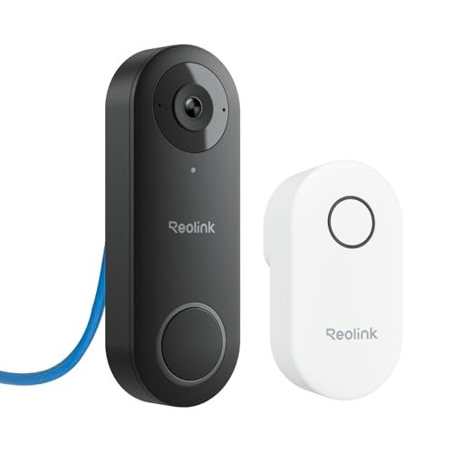 Reolink Reolink Video Deurbel Camera PoE met Reolink Bel, 2K+ Super HD Video Bedrade Buitencamera, 180° Diagonaal Beeld, Tweerichtingsaudio, Persoonsdetectie, Waterdicht, Waarschuwingen, Werkt Met Reolink NVR