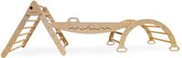 Oemmie Klimrek - Klimboog - 3-delig - Balans board kinderen - Houten Klimrek - Opvouwbare Klim Driehoek - Kinder klimtoren Montessori