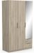 CBA Kledingkast Spectre 120cm Met Spiegel - Eik