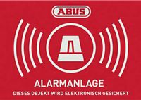 ABUS AU1422 Waarschuwingssticker Alarmsysteem Taal: Duits (b x h) 148 mm x 105 mm