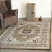 VIMODA tibet0146 Klassiek vloerkleed met cirkelmotief, Dicht geweven, Oosters motief, Top Kwaliteit - Bruin, 80 x 300 cm