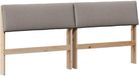 vidaXL - Gestoffeerd hoofdbord - Taupe - 180 cm - Massief grenenhout