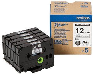 Brother HGM-931V5 Labelprinter-tape Zwart op zilver