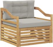 vidaXL Buitensofa Wit en Lichtgrijs