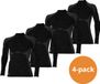 Heatkeeper Thermoshirt Lange Mouw Heren Premium 4-pack Zwart Melange-M