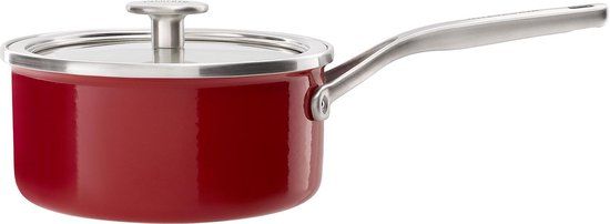 KitchenAid Steel Core Steelpan 18cm 2,0L - Keizerrood - Inductie - Met Deksel