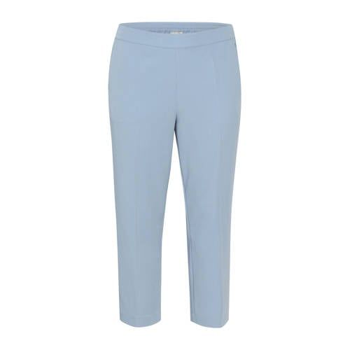 Kaffe Curve cropped regular fit pantalon lichtblauw