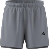 adidas D4T Power Essentials Workout Mesh Shorts, halo silver, S 5 inch