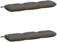 vidaXL - Set van 2 - Bankkussen - VIANEN - 100% - Polyester - Grijs