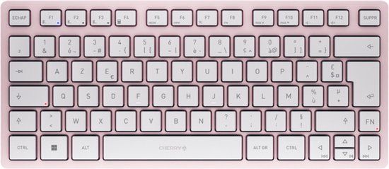 Cherry KW 7100 MINI BT Toetsenbord Universeel Bluetooth AZERTY Frans Roze