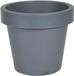 Mega Collections Plantenpot/bloempot - kunststof - grijs - buiten - D50 x H44 cm