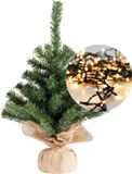 Everlands Kaemingk B.V. Mini kerstboom 45 cm - met kerstverlichting warm wit 300 cm - 40 leds