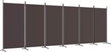 vidaXL Kamerscherm met 6 panelen 520x180 cm stof bruin