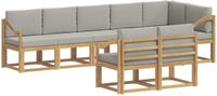vidaXL - Buiten - bank - set - 8 - st - Wit - en - Lichtgrijs
