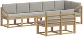 vidaXL - Buiten - bank - set - 8 - st - Wit - en - Lichtgrijs