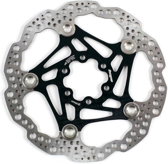 Hope Zwevende Schijfrem Zilver 180 mm Zwart