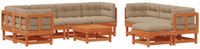 vidaXL Tuin loungeset 33 st Wasbruin Massief grenenhout