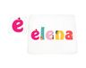 Little Helper Deken met Coaster Illustratieve Stijl Bont met de Naam Meisjesnaam Elena