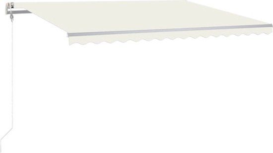vidaXL Luifel automatisch met LED en windsensor 450x300 cm crèmekleur