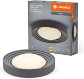 Ledvance ORBIS Concrete, grijze betonnen plafondlamp met LED, 24,5W, 1800lm, 3000K, warmwit licht, dimbaar in 3 stappen door middel van een klikschakelaar, diameter 500mm, beschermingsklasse IP20, geschikt voor badkamers