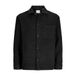 JACK & JONES ESSENTIALS relaxed fit geruit overshirt - zwart