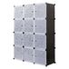 PONCTUEL ESCARGOT Plastic kast Opslag Kubus voor kleding Doorschijnende decoratieve patronen, Elegant Zwart & Wit