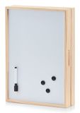 Zeller Boîte à clés pour 8 clés avec tableau mémo magnétique - 30 x 42 cm - Marron/Bois