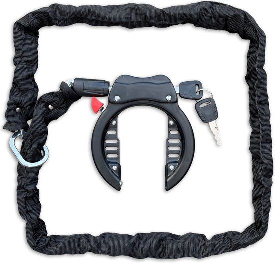 Adige Starry ringslot 14cm met insteekketting - Zwart