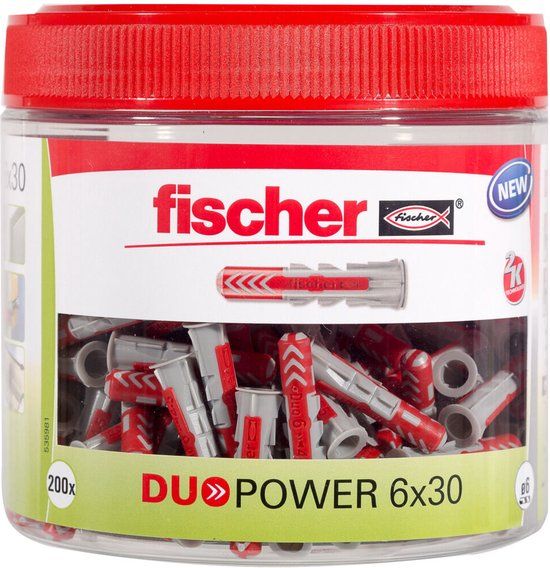 Fischer DUOPOWER Plug 6 x 30 mm - 200 stuks - 4048962245714