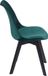Happy Garden Set van 4 NORA fluwelen stoelen groen met kussen