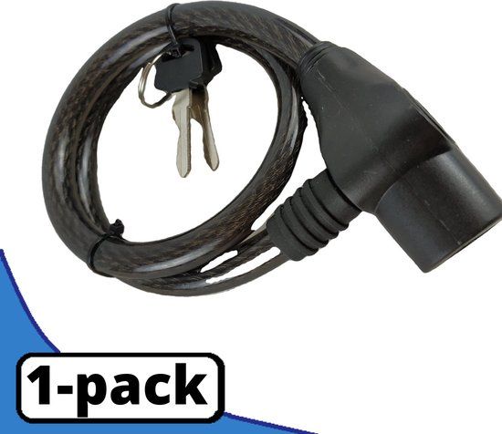 ProBike Kabelslot - Zwart - 150cm - Geschikt voor Kinderfiets, Baanfiets, BMX