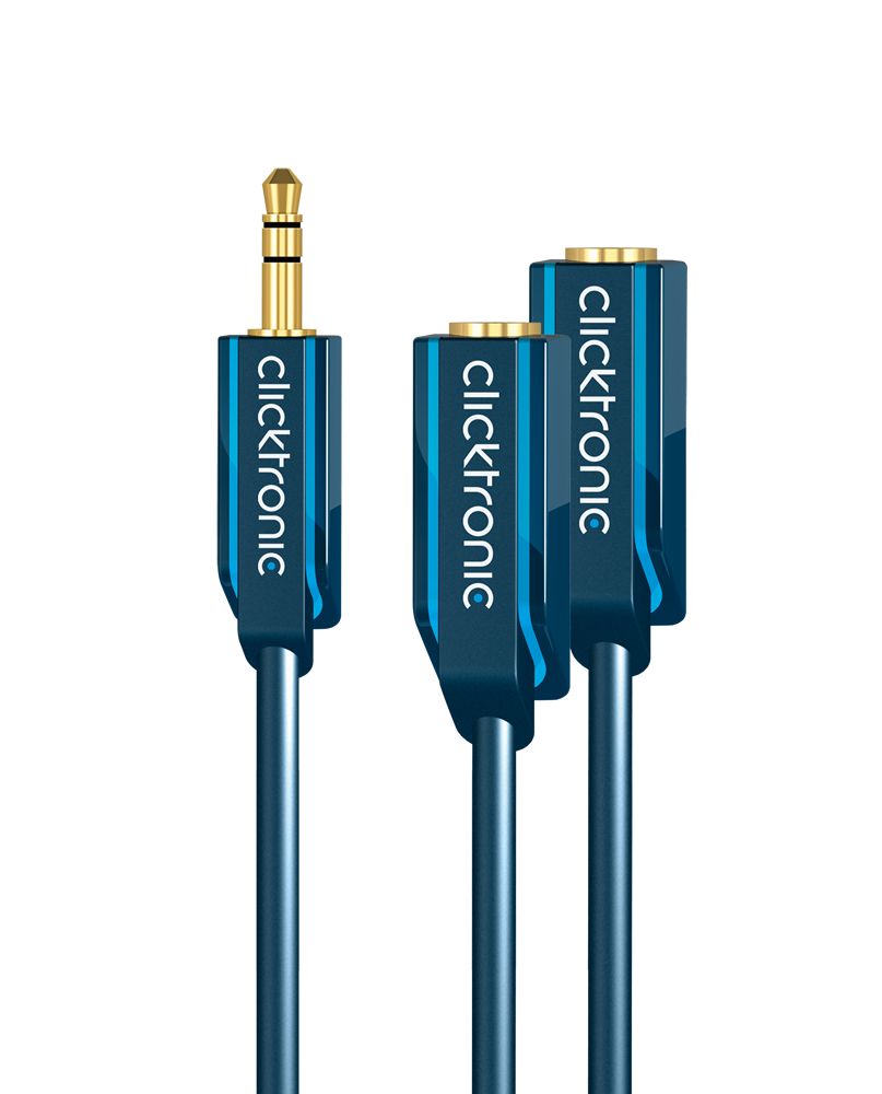 CLICKTRONIC 70491 Audio kabels 0,1 m Blauw