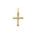 Lucardi Dames Zilveren goldplated hanger kruis met zirkonia