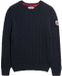 Superdry - Slouchy Kabeltrui - Dames - Sweaters - Katoen - XS - Diep marineblauw