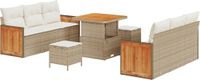 vidaXL Tuinbank Set Beige en Crèmewit