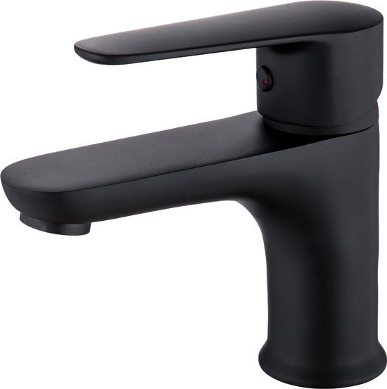 Inspire Wastafelkraan - Badkamer Kraan - Zwart Chroom - Modern Design - Inclusief Aansluitingen