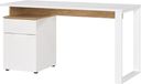 Germania Bureau 5999-633 GW-HASSELT, wit/eiken, spiegelend monteerbaar, FSC-gecertificeerd, 140 x 74 x 61 cm