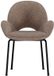 Hioshop Florensa eetkamerstoel armleuning velours bruin