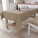 PETTI Artigiani Italiani - Elegant rechthoekig tafelkleed van katoen, effen, taupe X18 plaatsen (140 x 360 cm), 100% Made in Italy