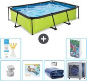 EXIT Toys EXIT Rechthoekig Lime Frame Zwembad - 300 x 200 x 65 cm - Inclusief Pomp